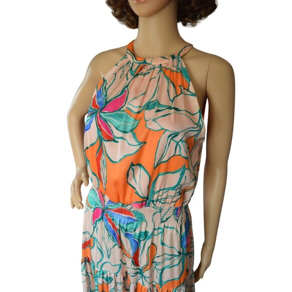 Tahari ASL Maxi Sleeveless Floral Sundress Dress Women Size Small Boho Resortwea - Picture 3 of 8